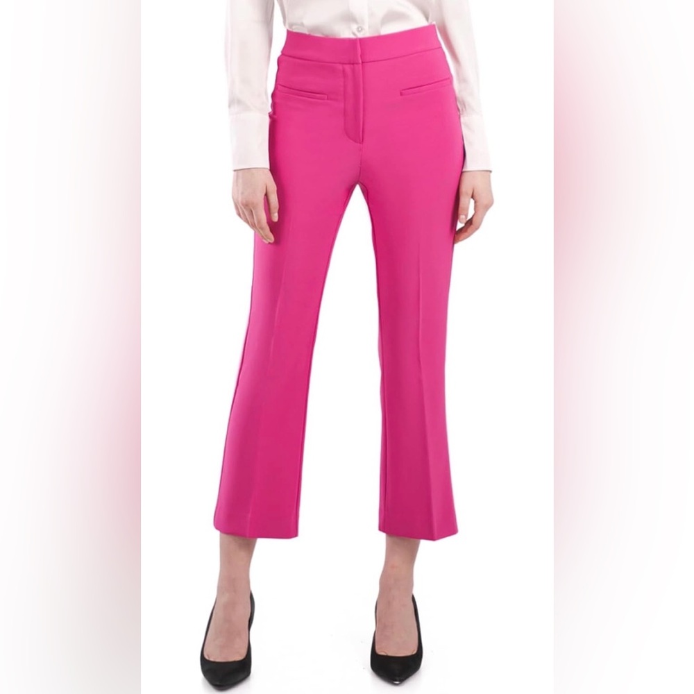 SANDY & SID Flared Work Slacks High Rise Slim Fit Boot Cut Crop Trousers Wear